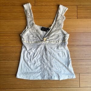 Vintage y2k romantic fairy lace babydoll top